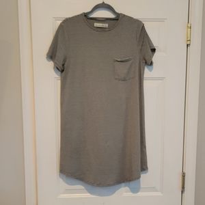 Abercrombie green and white striped dress